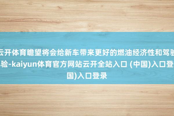 云开体育瞻望将会给新车带来更好的燃油经济性和驾驶体验-kaiyun体育官方网站云开全站入口 (中国)入口登录